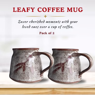 ceramic tea cup leaf